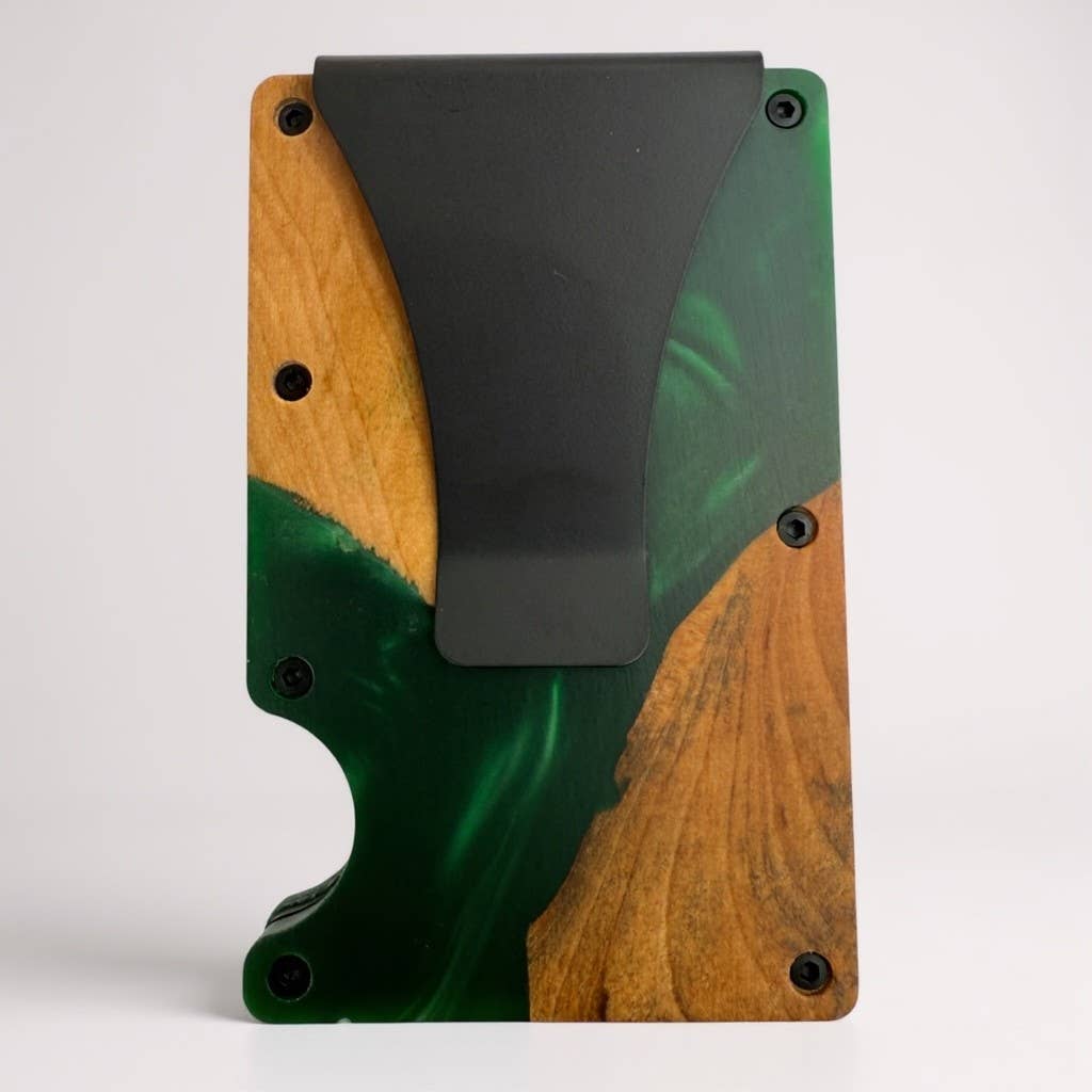 Slim Card Holder: Resin Green