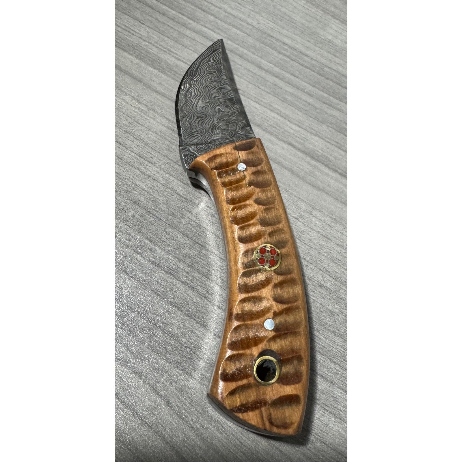 Handmade Damascus Steel Fixed Blade with Sheath