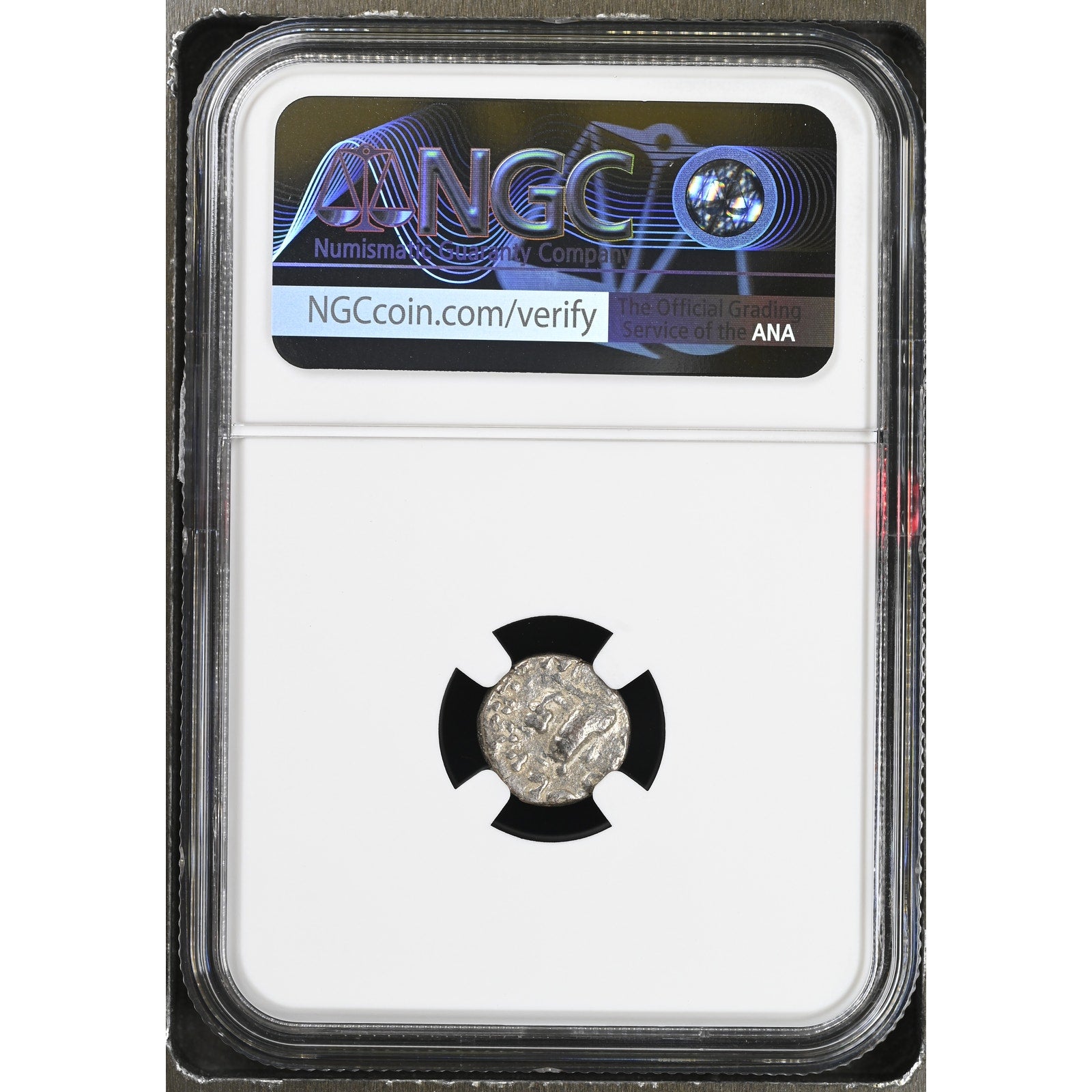 NGC INDO-SCYTHIANS Azes I/II c.58BC Silver AR Drachm NGC Ancients Certified