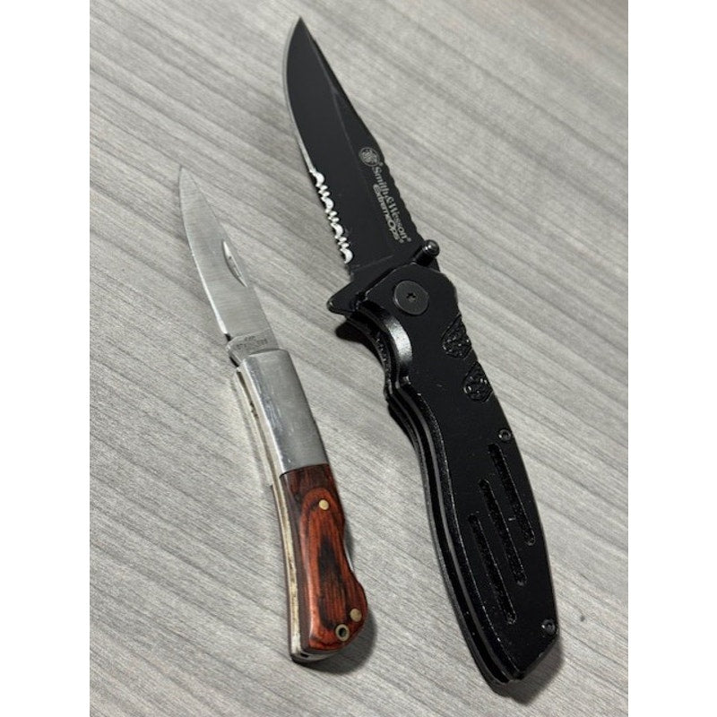 Knife Combo - Fixed Blade w/ sheath and 2 pocket knives