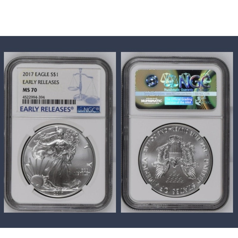 2017 EAGLE  S$1 ~ EARLY RELEASE ~ MS 70 ~ NGC Early Releases Blue