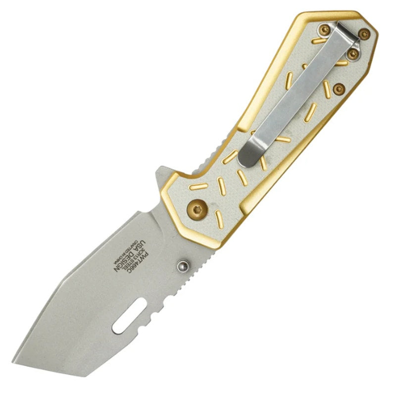 Wartech ~ 6.5” Yellow Sprinkles | Spring Assisted Pocket Knife ~ PWT466C