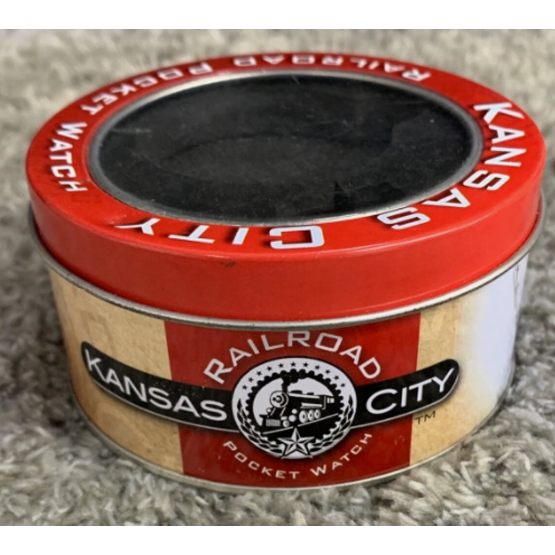 Kansas City Railroad Pocket Watch Limited Edition Tin Inspired By Jesse James