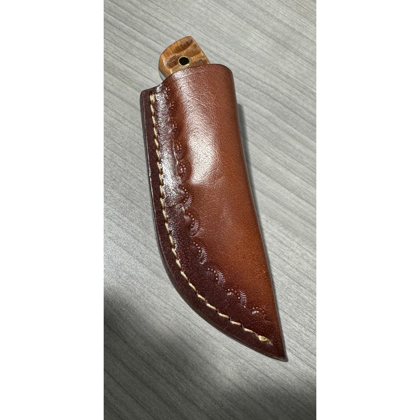 Handmade Damascus Steel Fixed Blade with Sheath