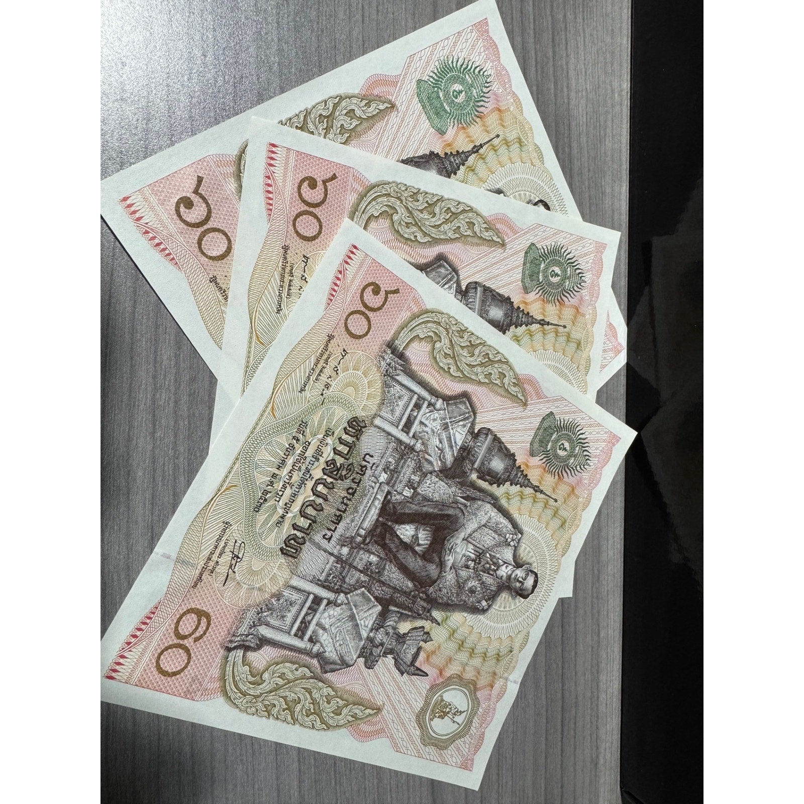 Thailand 60 Baht ND 1987 P 93 Commemorative UNC LOT 3 PCS - CONSECUTIVE S/N