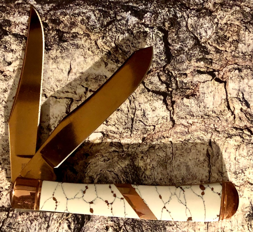 Rough Ryder Copperstone Trapper Pocket Knife - RR1527