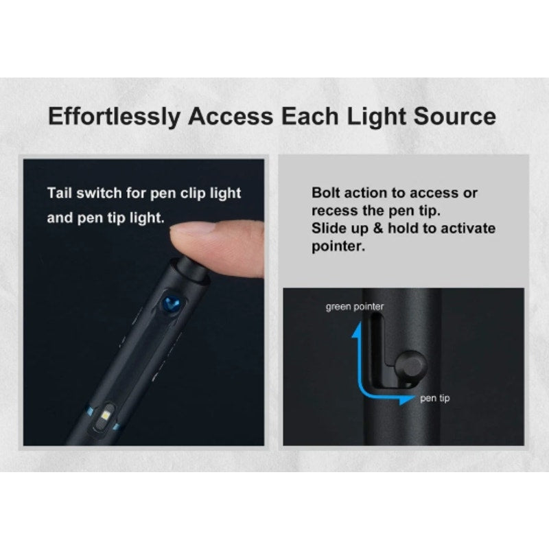 Olight O’Pen Glow EDC Pen with Flashlight and Green Pointer