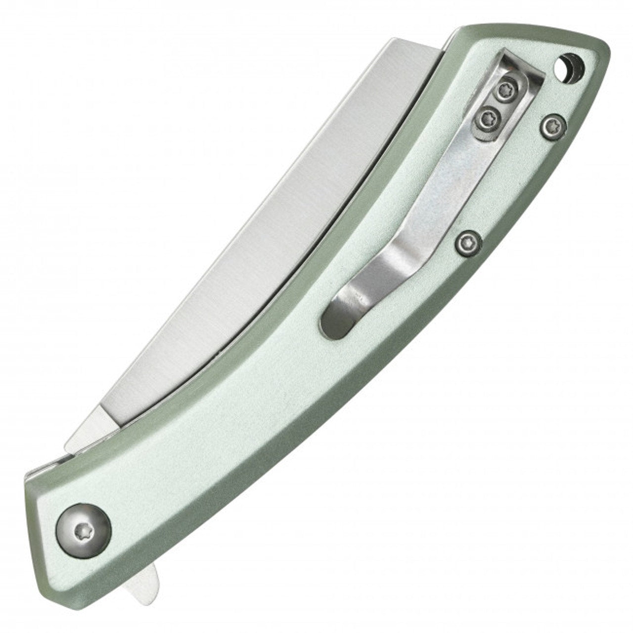 Buckshot ~ 7.75" Gray/Green Cleaver Pocket Knife~ PBK252CH