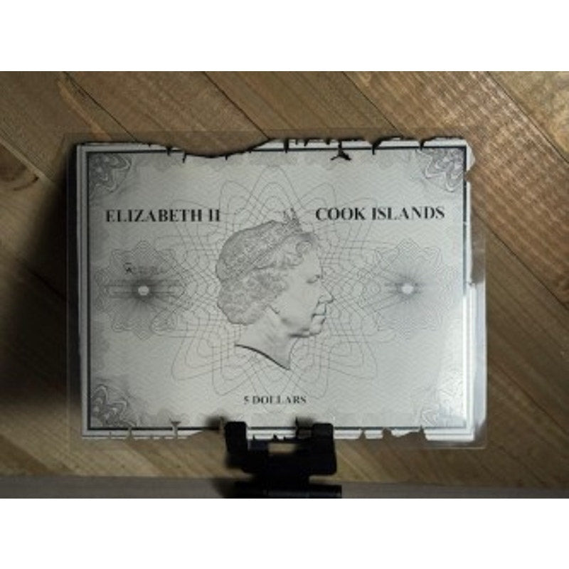 2018 ~ $5 Cook Islands Waldseemuller Historical Maps ~ 30g .999 Silver Note