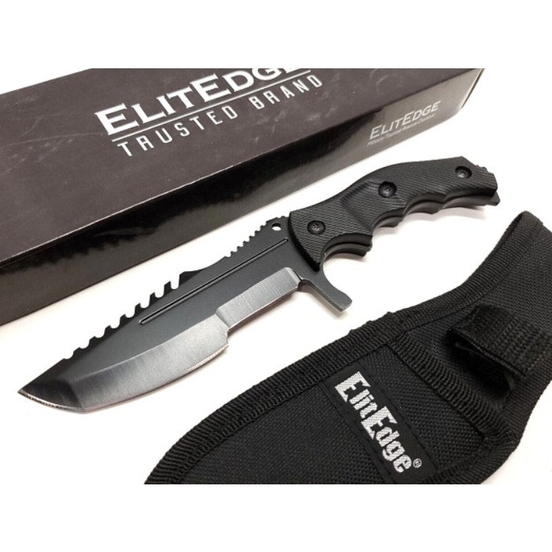 ElitEdge Huntsman Tracker Full Tang Fixed Blade Knife - RED