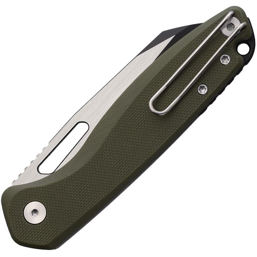 DEFCON ~ Warhawk Folding Knife ODGreen Micarta Handle 14C28N Sheepfoot ~ TD020OD