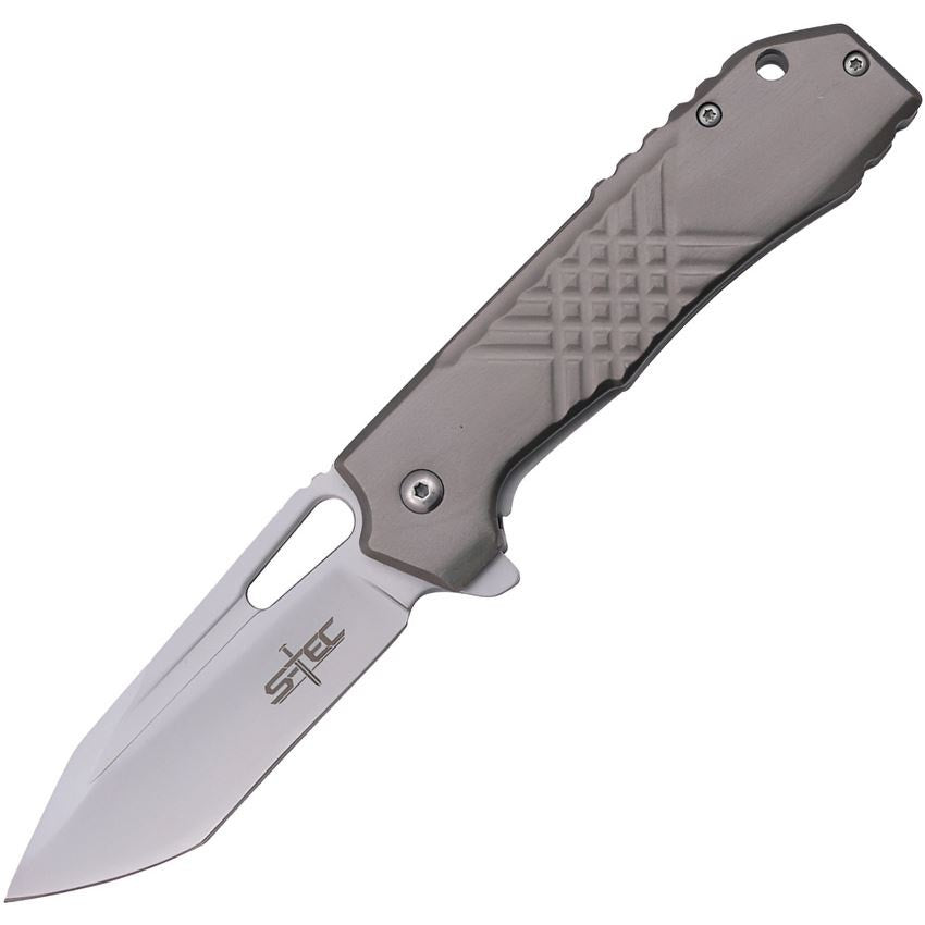 S-TEC 7.75″ Aluminum Handle Folding Knife – Gray - T271284