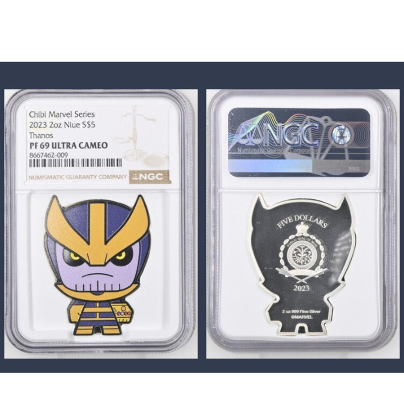 2023 2oz Niue Thanos S$5 ~ PF 69 ULTRA CAMEO ~ NGC Standard Brown