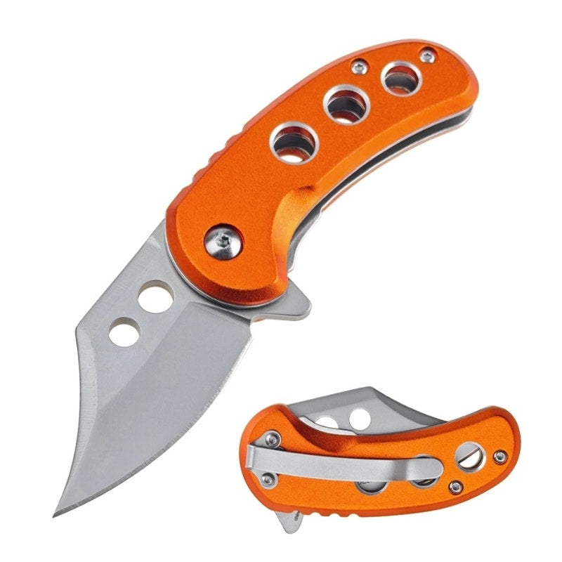 Mtech 5.25" Spring Assist Knife | Orange Aluminum Handle