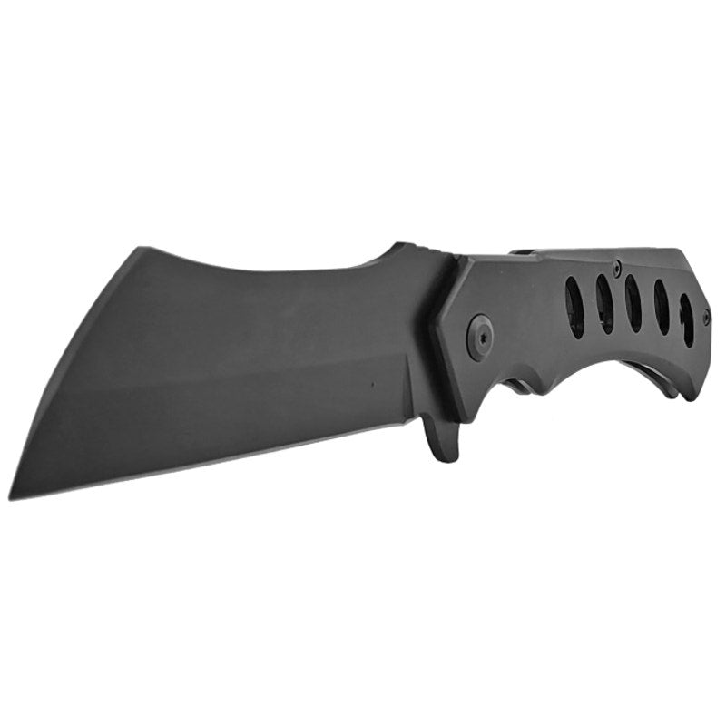 6.75" Over-Sized Stainless Steel Folding Pocket Knife - Black