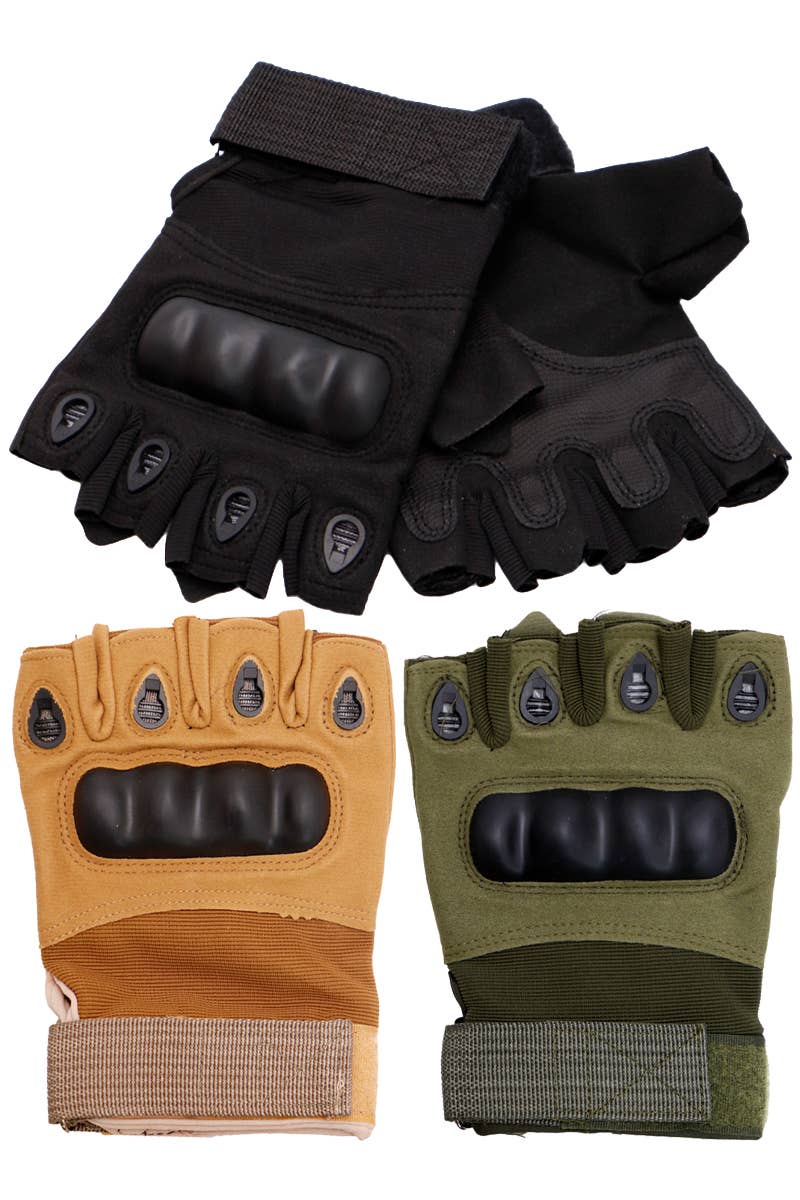 Tactical Half Finger Hard Knuckle Gloves