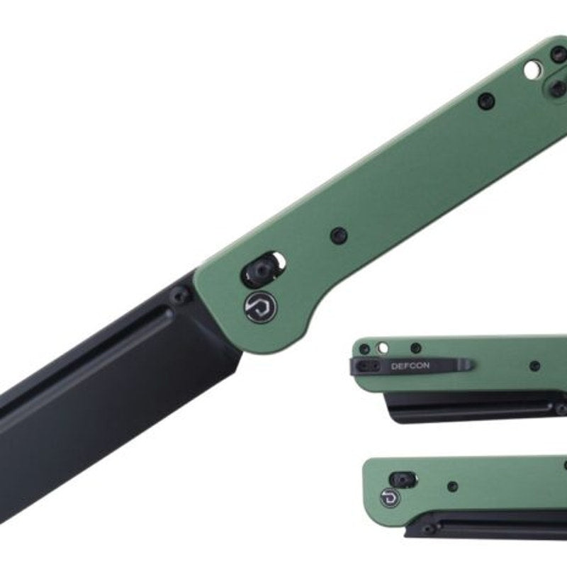 DEFCON ~ 7.5″ Pivot Lock Aluminum Folding Knife- OD Green ~ TD022BK