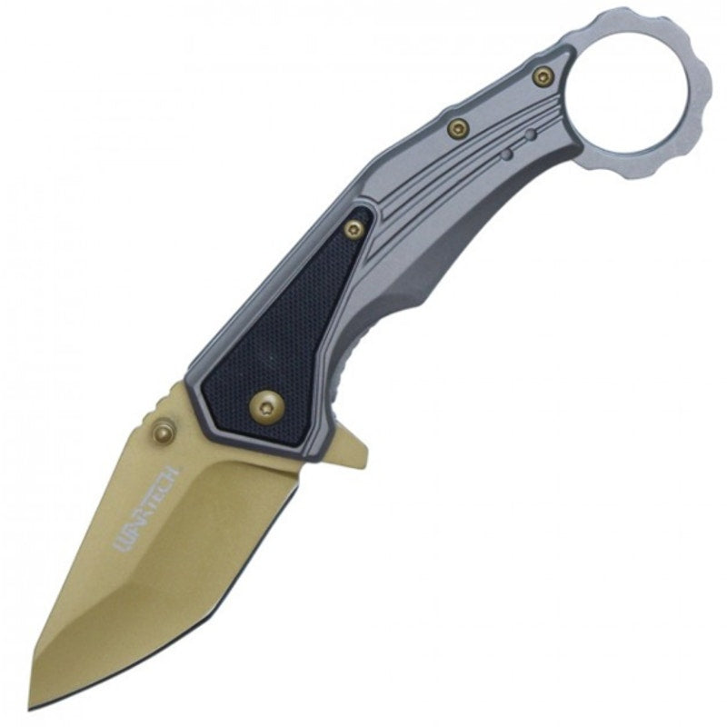 7.25" Flip Open Karambit Stainless Steel Finger Hole Handle Pocket Knife
