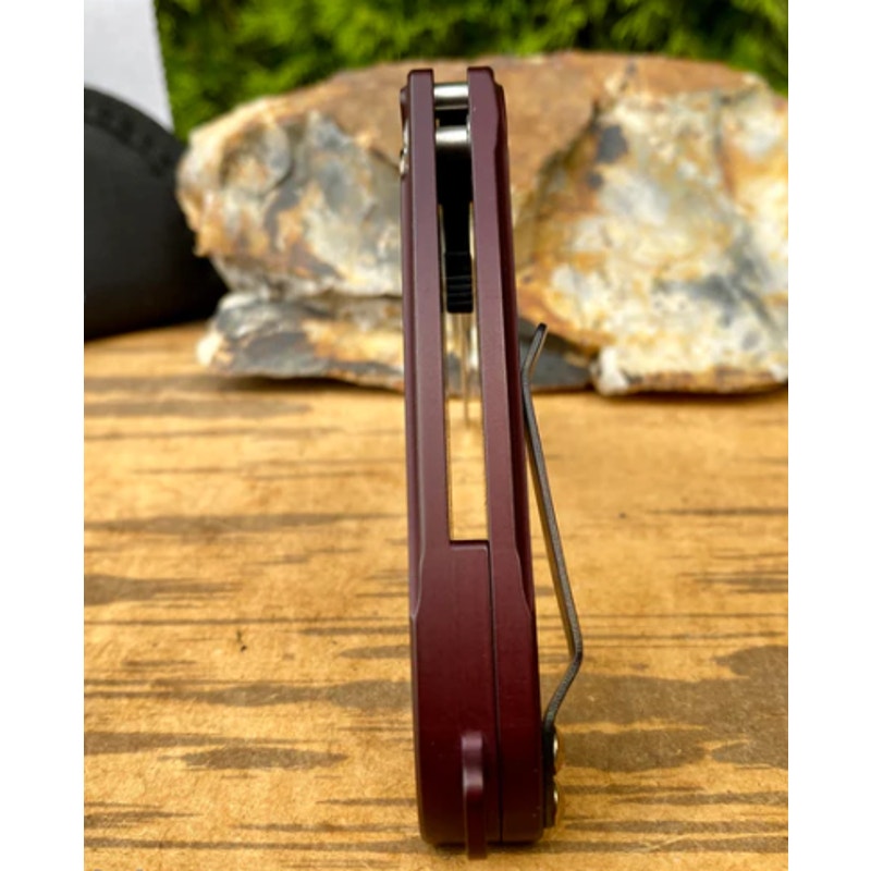 Medford ~ Smooth Criminal ~ Plunge Lock Flipper Knife ~ Red ~ (3" Black PVD)