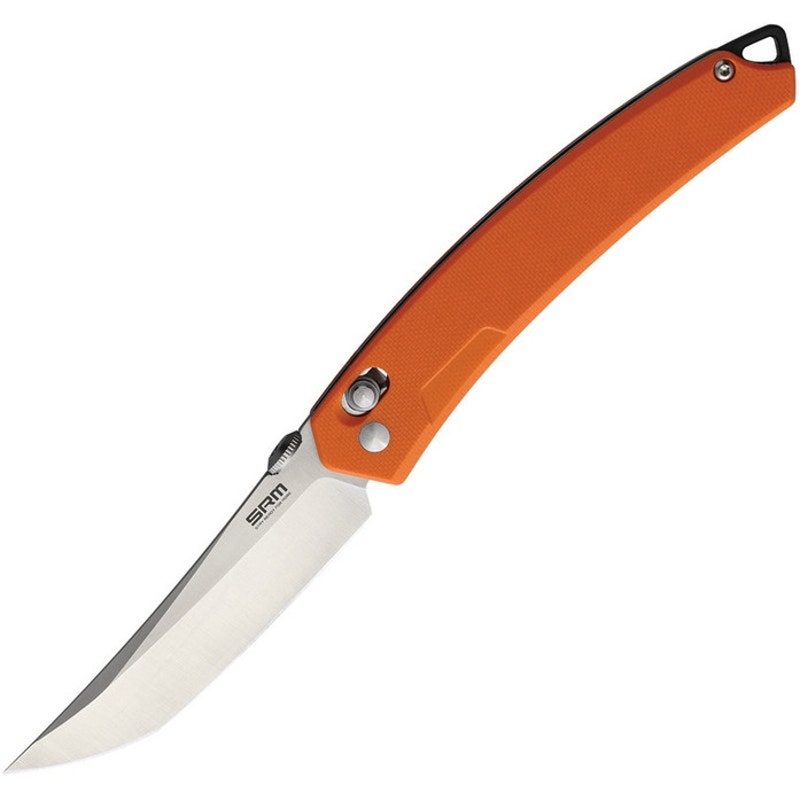 SRM ~ Sanrenmu Axis Lock ~ Orange G10 ~ Brush Finish