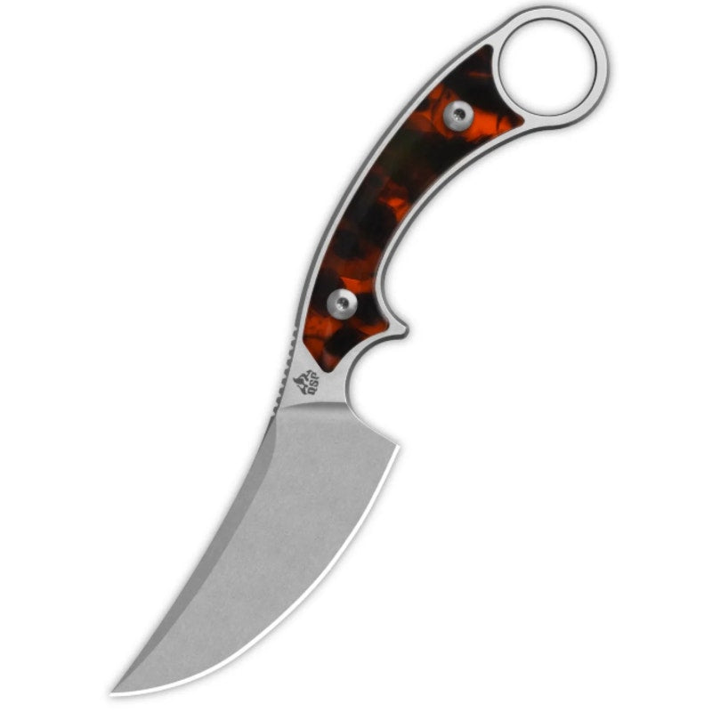 QSP Viper Fixed Blade Knife Tortoise Resin Handle