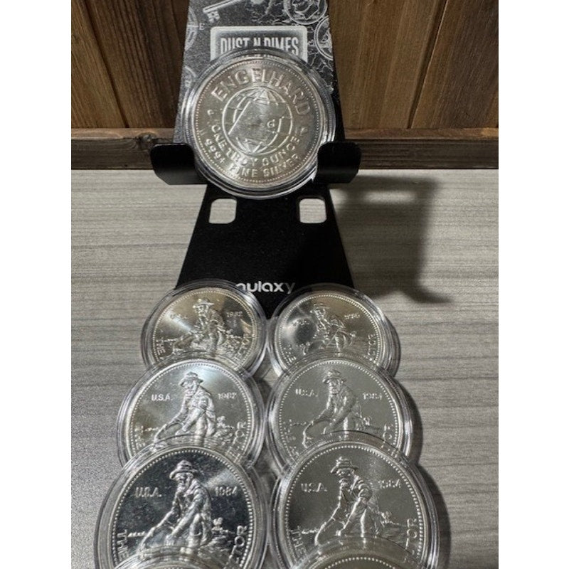 Qty 11 ~ 1oz .999 Silver American Prospector Engelhard's ~ 4/82's, 4/84', 3/85's