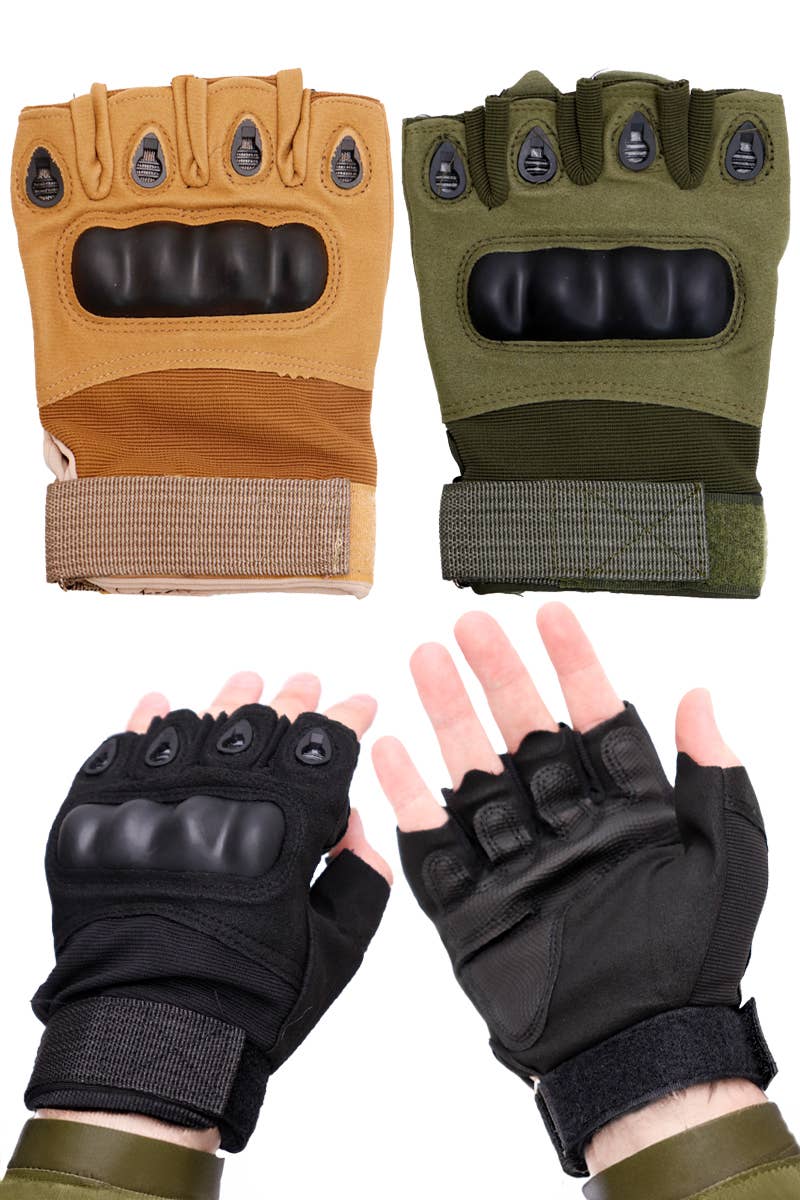 Tactical Half Finger Hard Knuckle Gloves