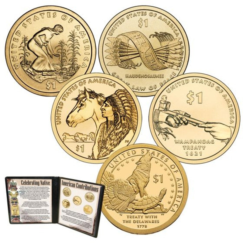 First Comm Mint ~ Celebrating Native American Contributions ~ 5pc Coin Set