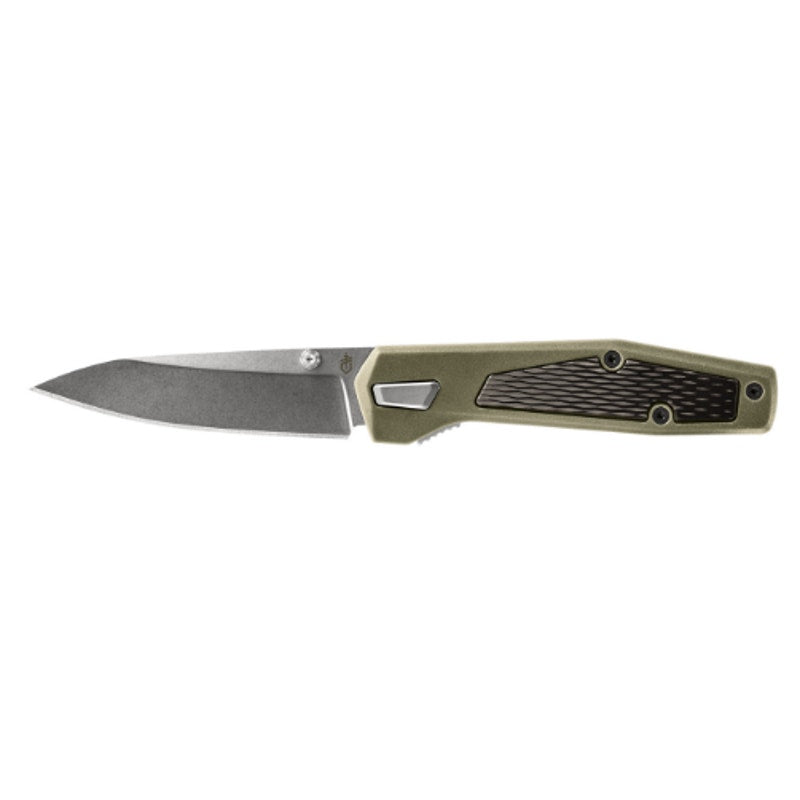 Gerber ~ Fuse ~ 7cr Stainless Steel ~ Glass Filled Nylon Flat Sage Grip