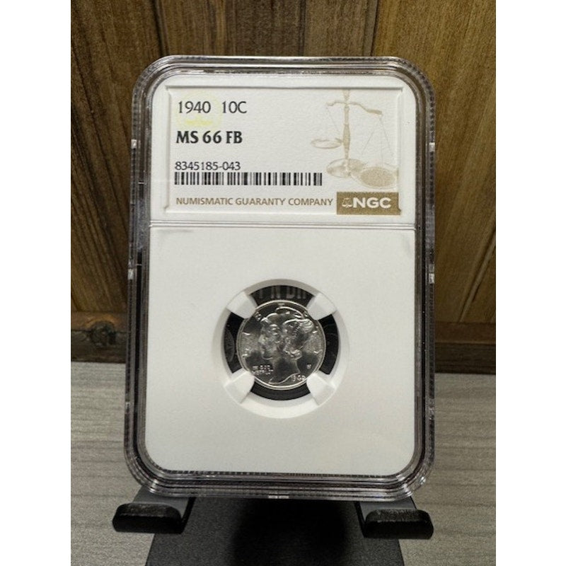 1940 ~ 10c Mercury Dime ~ NGC MS66 FB
