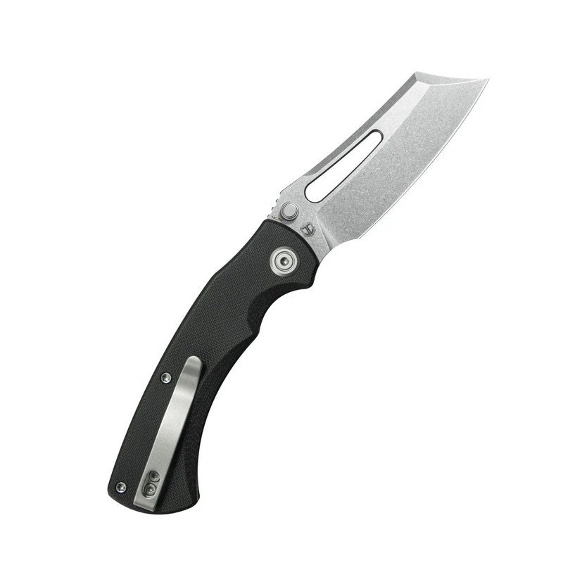 Kubey ~ Dheo ~ Folding Knife Black G10 ~ 14C28N Beadblast Finish ~ KU378A8N