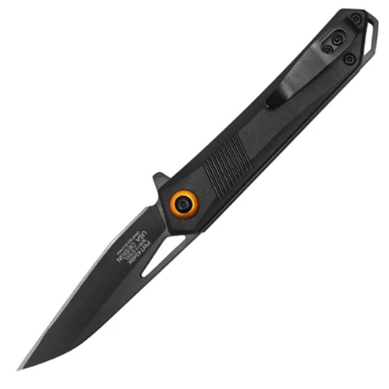 Wartech ~ Black Spring Assist Pocketknife Black ~ SS/Black Handle