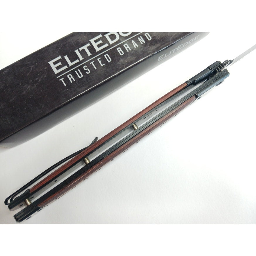 ElitEdge ~ Big Boy Godfather ~ Stiletto Style Spring Assisted ~ Black & Brown