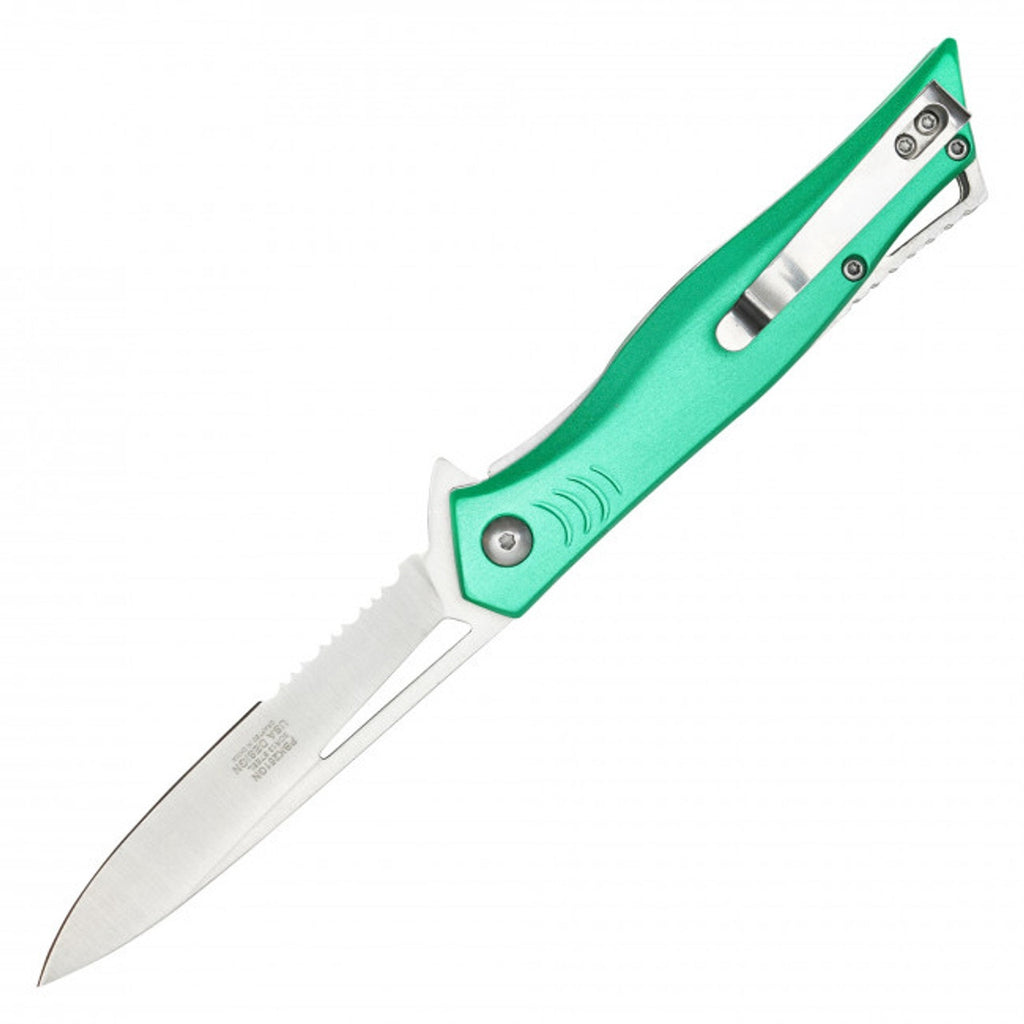 Buckshot ~ 8” Green Gills Pocket Knife ~ PBK251GN