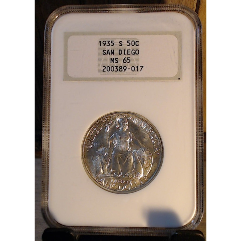 1935 S 50c SAN DIEGO ~ NGC MS 65 ~ Old Soap Box Holder