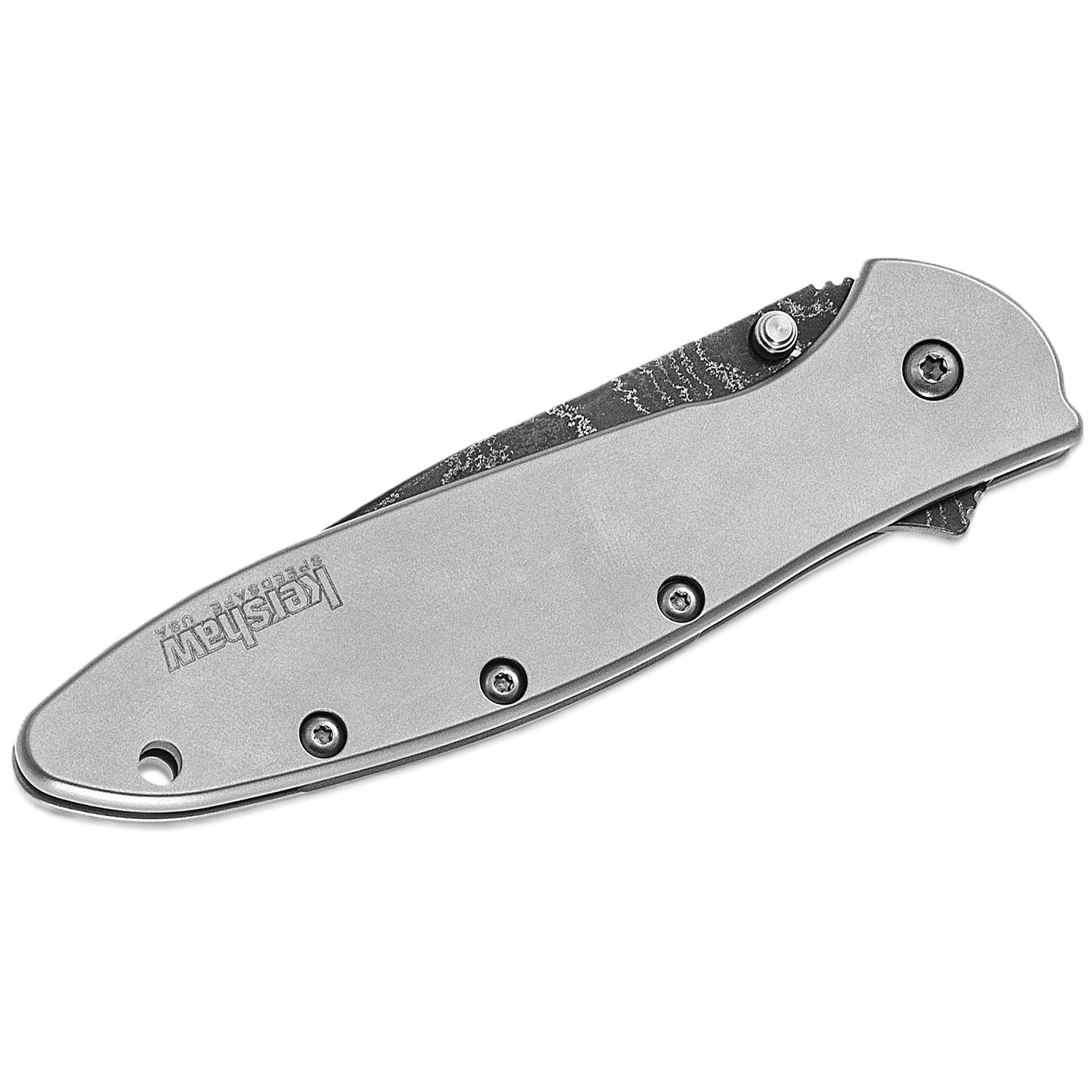 Kershaw ~ Ken Onion Leek Assisted Flipper 3" ~ Damascus ~ 1660DAM