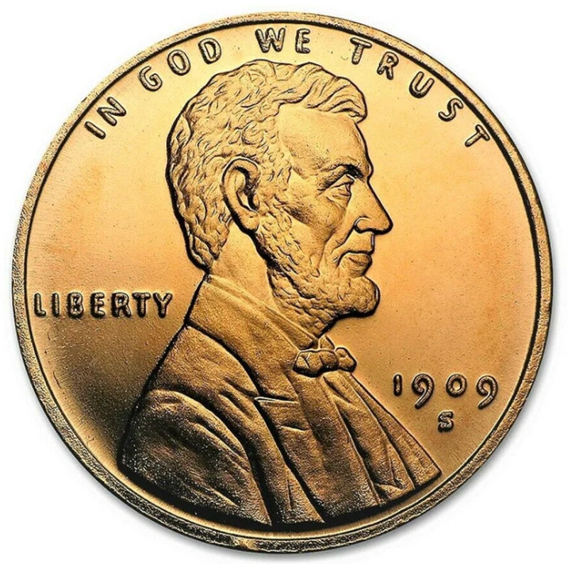 1oz .999 Copper Round ~ 1909 Lincoln Wheat Cent ~ Tube of 22