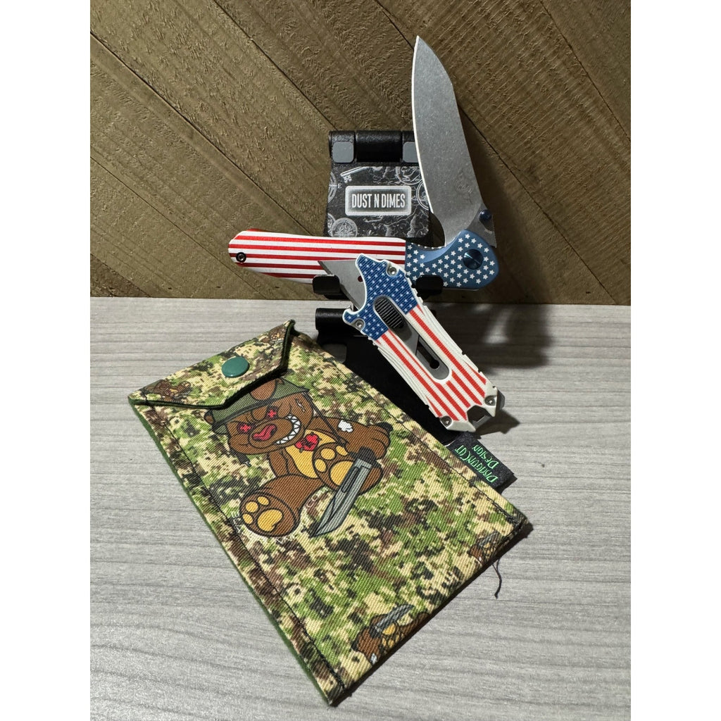 OKnife ~ Patriotic Pair ~ 8 3/4" Knife + Utility Blade ++ Dragoncut Design Pouch