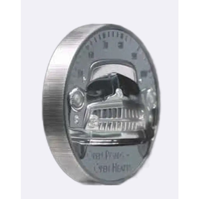 2021 Cook Islands $10 2-oz Silver Classic Car Ultra High Relief Black Proof