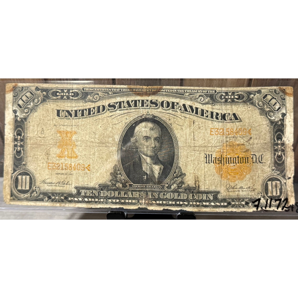 1907 Series $10 Gold Certificate