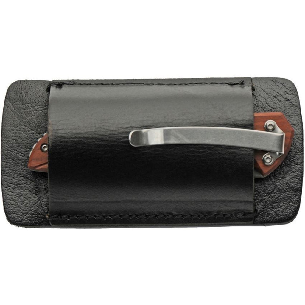 Rite Edge ~ 4" Folding Premium Brown Leather Knife Sheath