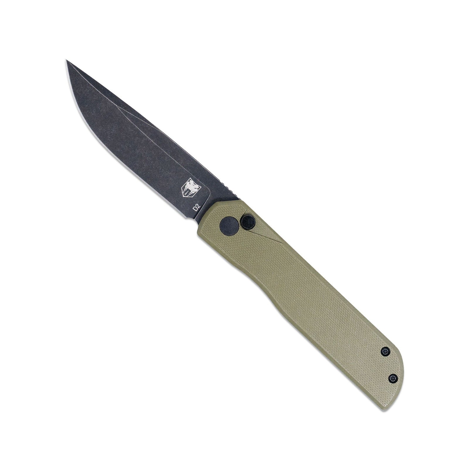 CobraTec ~ Prowler ~ OG Green G10 ~ Button Lock Knife ~ Serrated Tanto