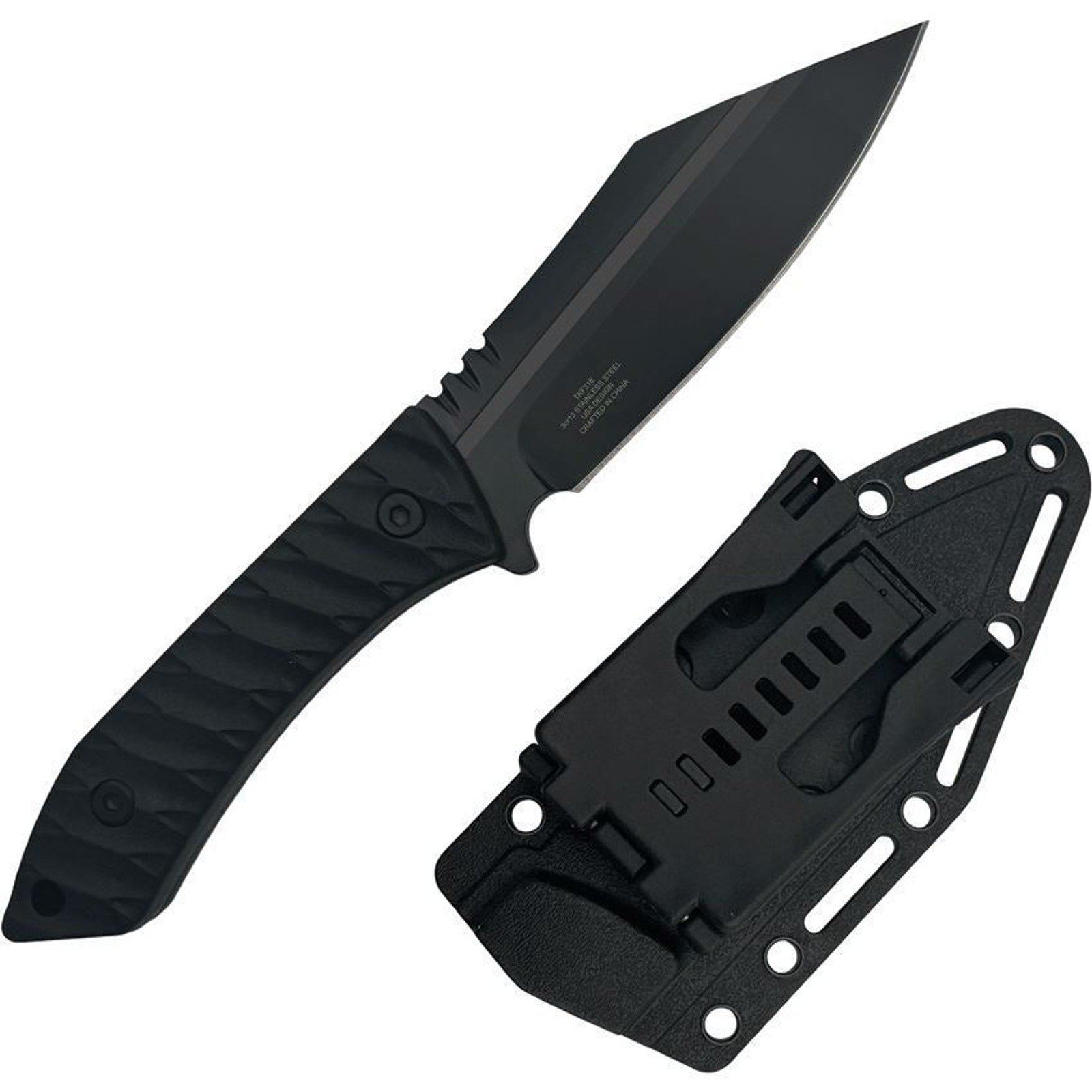 Takumitak ~ ASYM 3cr13 Fixed Blade Knife ~ Kydex Sheath~Belt Clip ~ extra scales