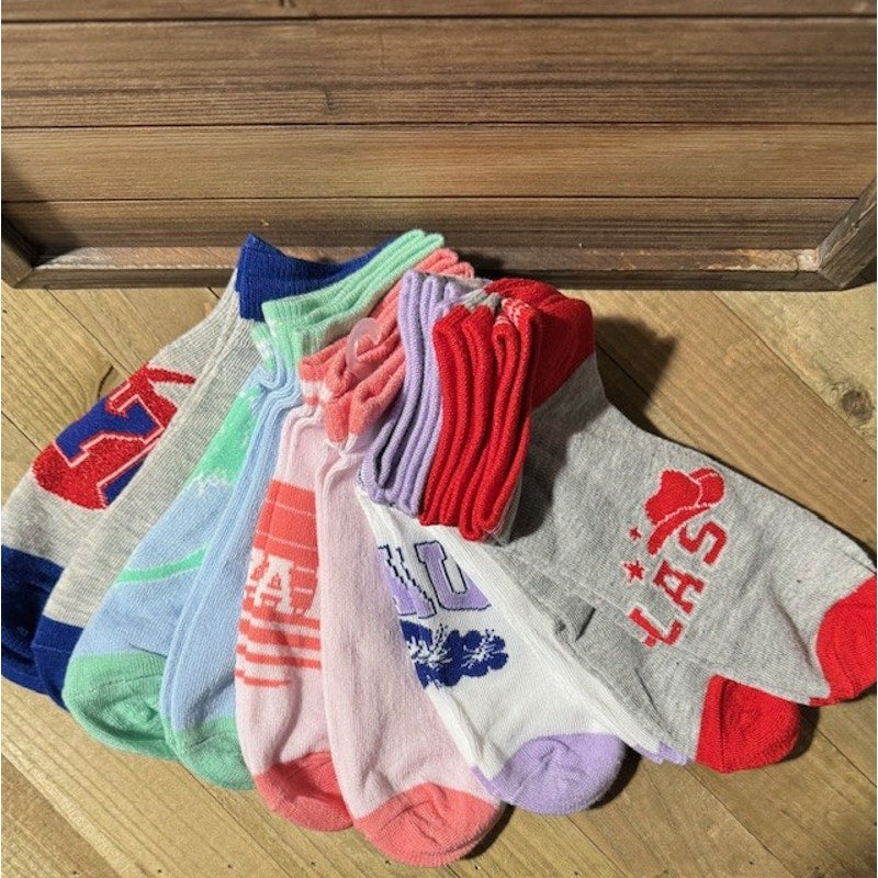 10 pair bundle ~ Assorted Women's Ankle Socks ~ Brand New ~ One Size
