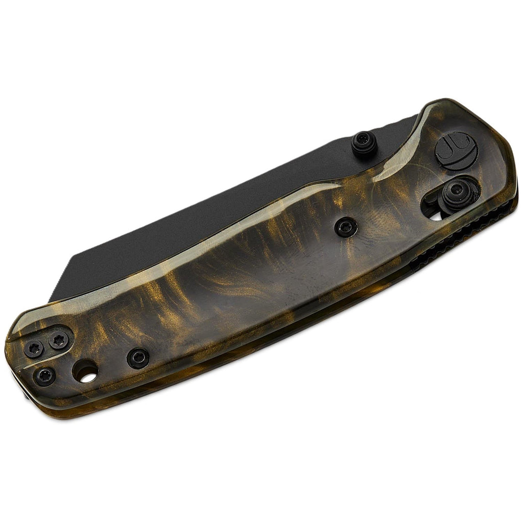 Bestechman ~ Cicada Wing ~ Crossbar Lock Knife ~ Brown Resin/Black ~ BMK06S
