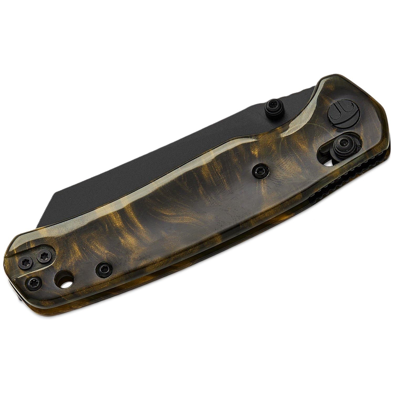 Bestechman ~ Cicada Wing ~ Crossbar Lock Knife ~ Brown Resin/Black ~ BMK06S
