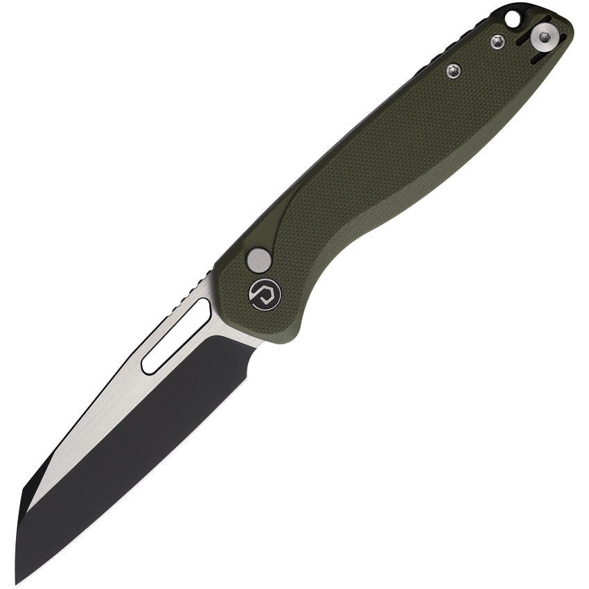 DEFCON ~ Warhawk Folding Knife ODGreen Micarta Handle 14C28N Sheepfoot ~ TD020OD