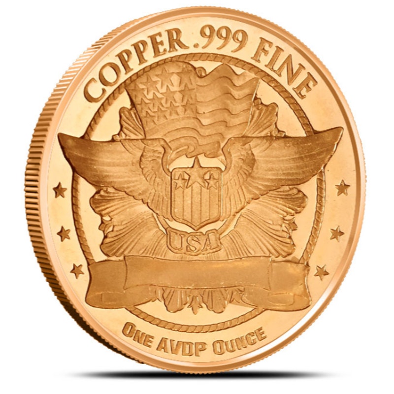 1oz .999 Copper "Trade Dollar" Round