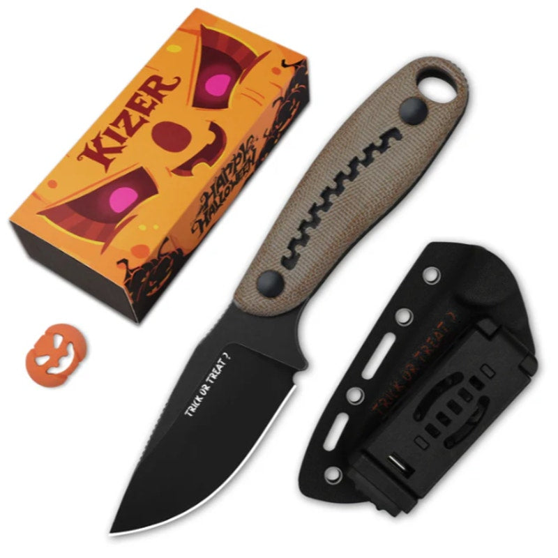 Kizer ~ Halloween ~ Hare | Nitro-V | Micarta & G10 | 1077HW1 | Limited
