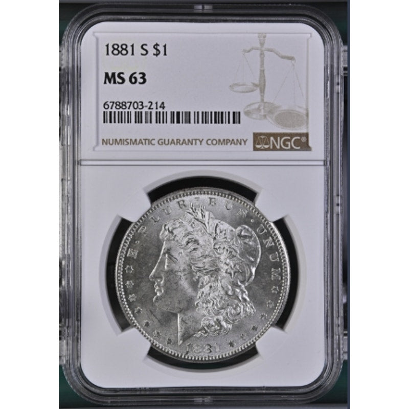 1881-S Morgan $1 NGC MS63